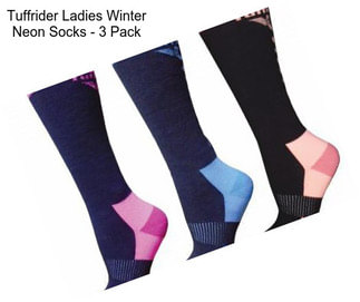 Tuffrider Ladies Winter Neon Socks - 3 Pack