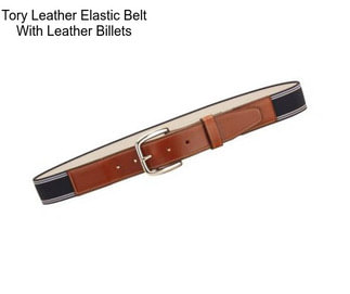 Tory Leather Elastic Belt With Leather Billets