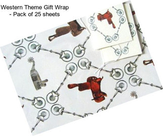 Western Theme Gift Wrap - Pack of 25 sheets