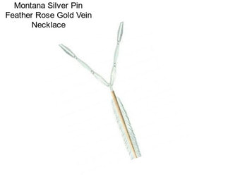 Montana Silver Pin Feather Rose Gold Vein Necklace