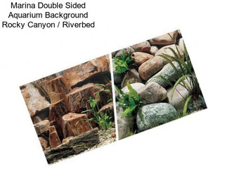 Marina Double Sided Aquarium Background Rocky Canyon / Riverbed