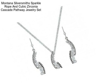 Montana Silversmiths Sparkle Rope And Cubic Zirconia Cascade Pathway Jewelry Set