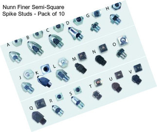 Nunn Finer Semi-Square Spike Studs - Pack of 10