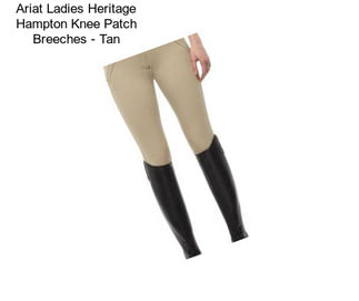 Ariat Ladies Heritage Hampton Knee Patch Breeches - Tan