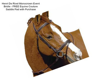 Henri De Rivel Monocrown Event Bridle - FREE Equine Couture Saddle Pad with Purchase