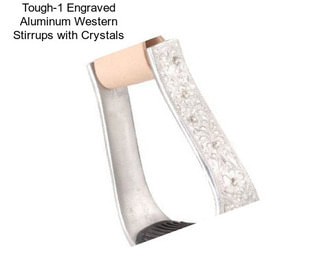 Tough-1 Engraved Aluminum Western Stirrups with Crystals