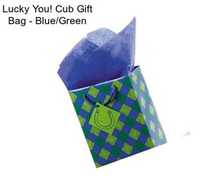 Lucky You! Cub Gift Bag - Blue/Green