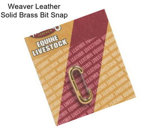 Weaver Leather Solid Brass Bit Snap