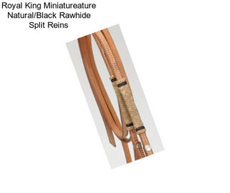 Royal King Miniatureature Natural/Black Rawhide Split Reins