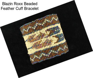 Blazin Roxx Beaded Feather Cuff Bracelet