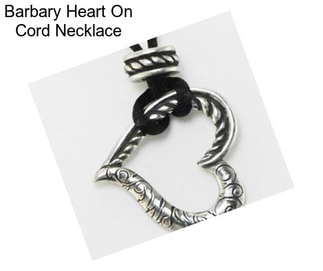Barbary Heart On Cord Necklace
