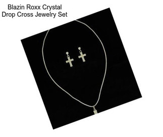 Blazin Roxx Crystal Drop Cross Jewelry Set