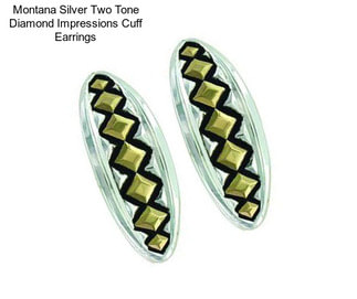 Montana Silver Two Tone Diamond Impressions Cuff Earrings