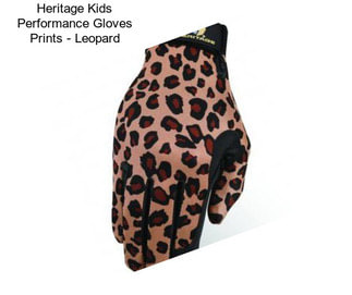 Heritage Kids Performance Gloves Prints - Leopard