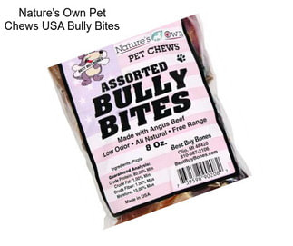 Nature\'s Own Pet Chews USA Bully Bites