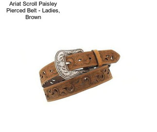 Ariat Scroll Paisley Pierced Belt - Ladies, Brown