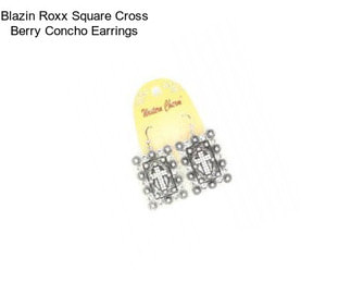 Blazin Roxx Square Cross Berry Concho Earrings