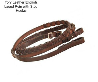 Tory Leather English Laced Rein with Stud Hooks