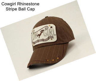 Cowgirl Rhinestone Stripe Ball Cap