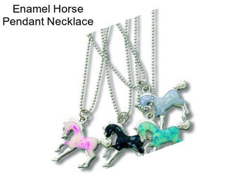 Enamel Horse Pendant Necklace