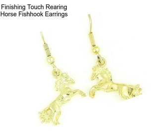 Finishing Touch Rearing Horse Fishhook Earrings