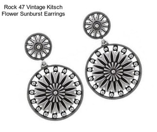 Rock 47 Vintage Kitsch Flower Sunburst Earrings