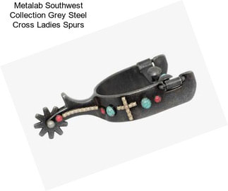 Metalab Southwest Collection Grey Steel Cross Ladies Spurs