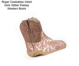 Roper Cowbabies Infant Girls Glitter Paisley Western Boots