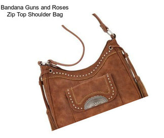 Bandana Guns and Roses Zip Top Shoulder Bag