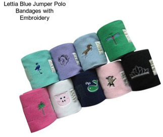 Lettia Blue Jumper Polo Bandages with Embroidery