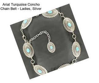 Ariat Turquoise Concho Chain Belt - Ladies, Silver