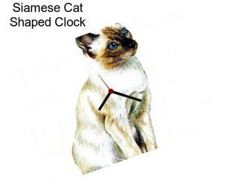 Siamese Cat Shaped Clock