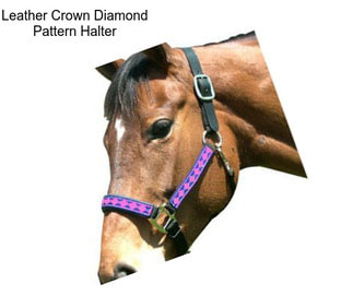 Leather Crown Diamond Pattern Halter