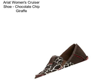 Ariat Women\'s Cruiser Shoe - Chocolate Chip Giraffe