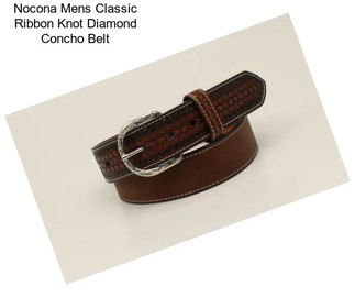 Nocona Mens Classic Ribbon Knot Diamond Concho Belt