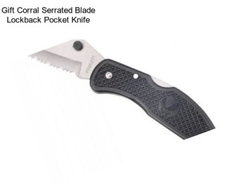 Gift Corral Serrated Blade Lockback Pocket Knife