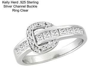 Kelly Herd .925 Sterling Silver Channel Buckle Ring Clear