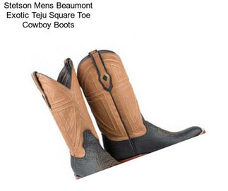 Stetson Mens Beaumont Exotic Teju Square Toe Cowboy Boots