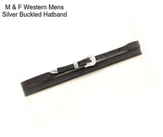 M & F Western Mens Silver Buckled Hatband