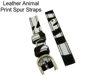 Leather Animal Print Spur Straps