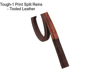 Tough-1 Print Split Reins - Tooled Leather