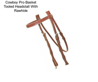 Cowboy Pro Basket Tooled Headstall With Rawhide