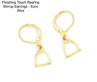 Finishing Touch Rearing Stirrup Earrings - Euro Wire