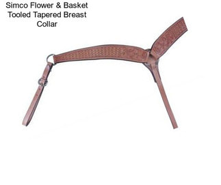 Simco Flower & Basket Tooled Tapered Breast Collar