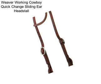 Weaver Working Cowboy Quick Change Sliding Ear Headstall