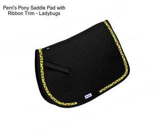 Perri\'s Pony Saddle Pad with Ribbon Trim - Ladybugs