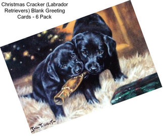 Christmas Cracker (Labrador Retrievers) Blank Greeting Cards - 6 Pack