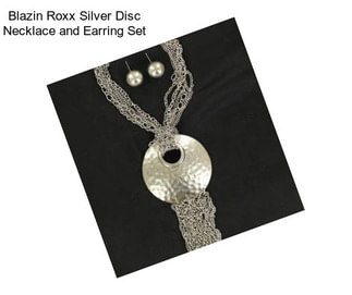 Blazin Roxx Silver Disc Necklace and Earring Set