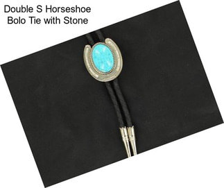 Double S Horseshoe Bolo Tie with Stone