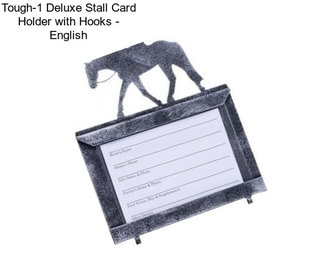 Tough-1 Deluxe Stall Card Holder with Hooks - English